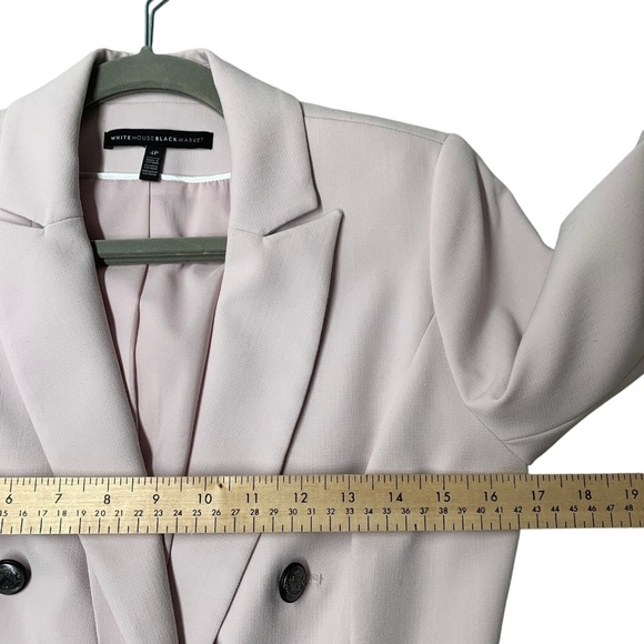 NWT White House Black Market Women's Bush Pink Double Breasted Blazer, Size 4P - Picture 14 of 14